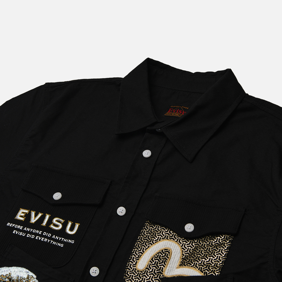 Evisu Мужская рубашка Heritage Logos Wave Embroidery Multi-Pocket