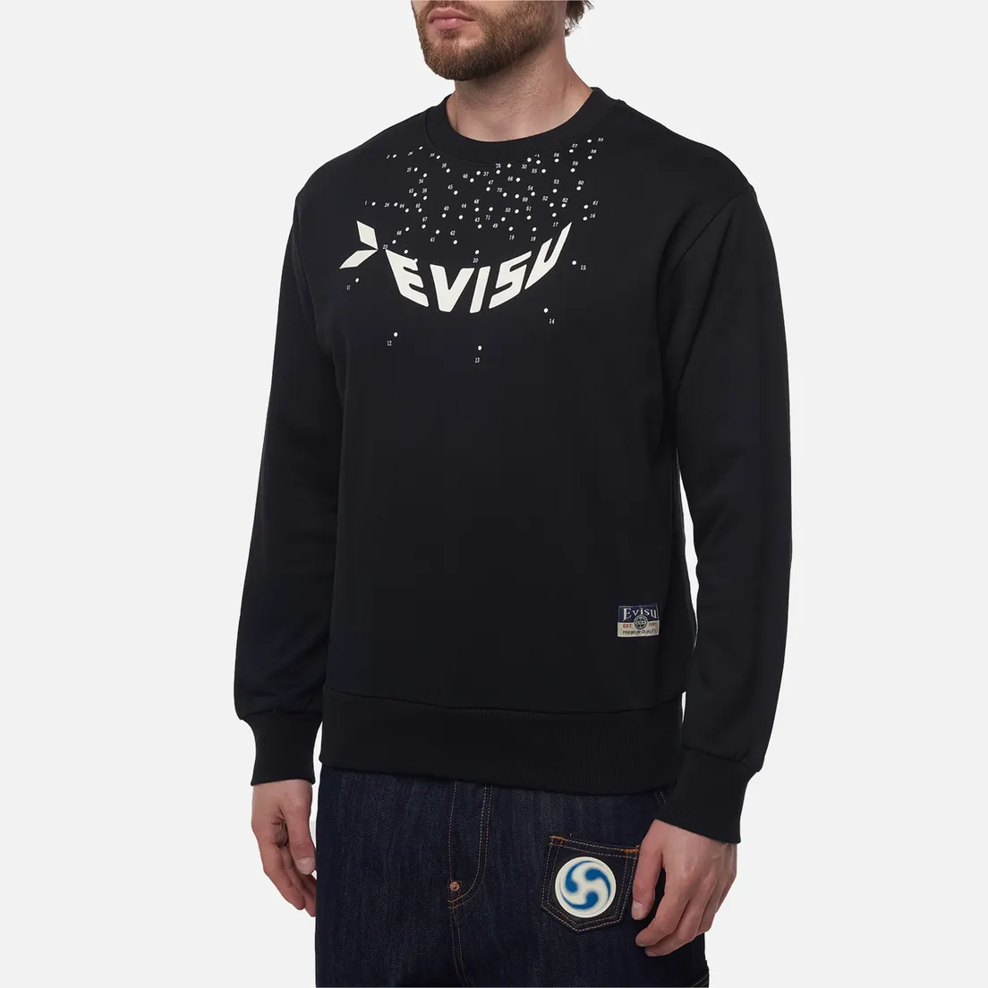Evisu Мужская толстовка Heritage Dot-To-Dot Daruma Emroidery