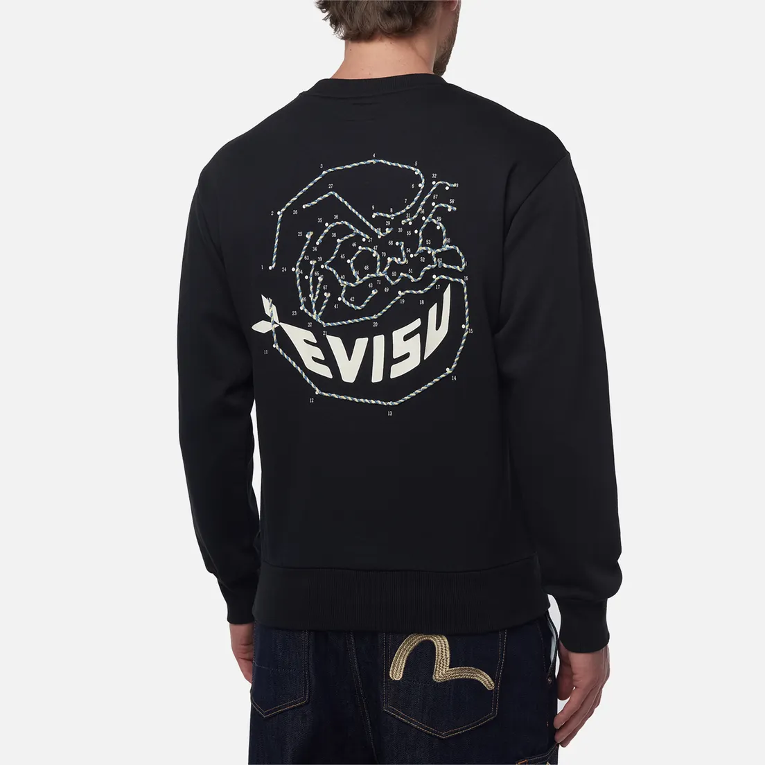 Evisu Мужская толстовка Heritage Dot-To-Dot Daruma Emroidery