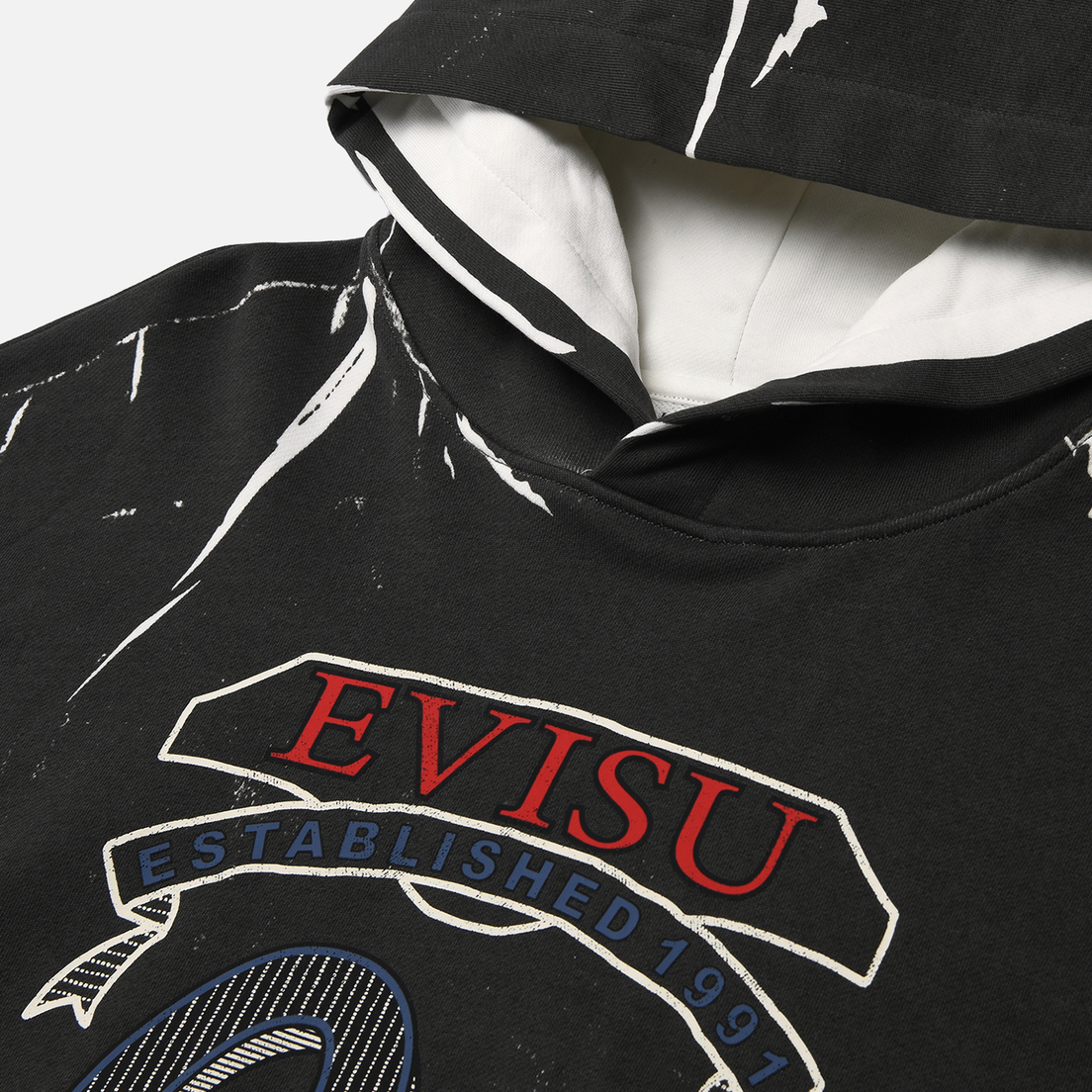 Evisu Мужская толстовка Heritage Overdye Hoodie Seagull Print