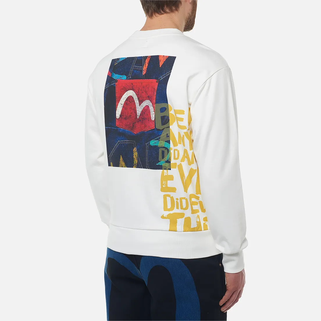 Evisu Мужская толстовка Heritage Seagull Pocket Photo Printed