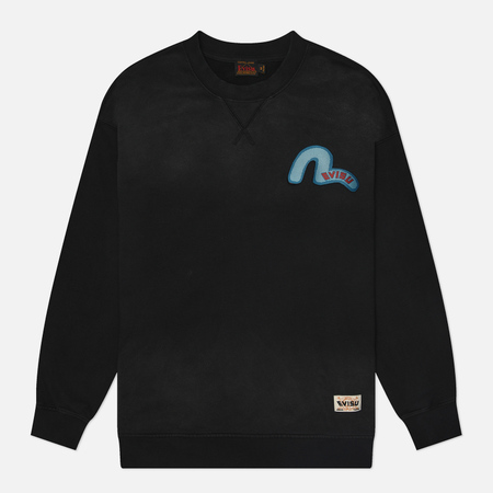 Мужская толстовка Evisu Seagull Daicock Print Badge Washed, цвет серый, размер S