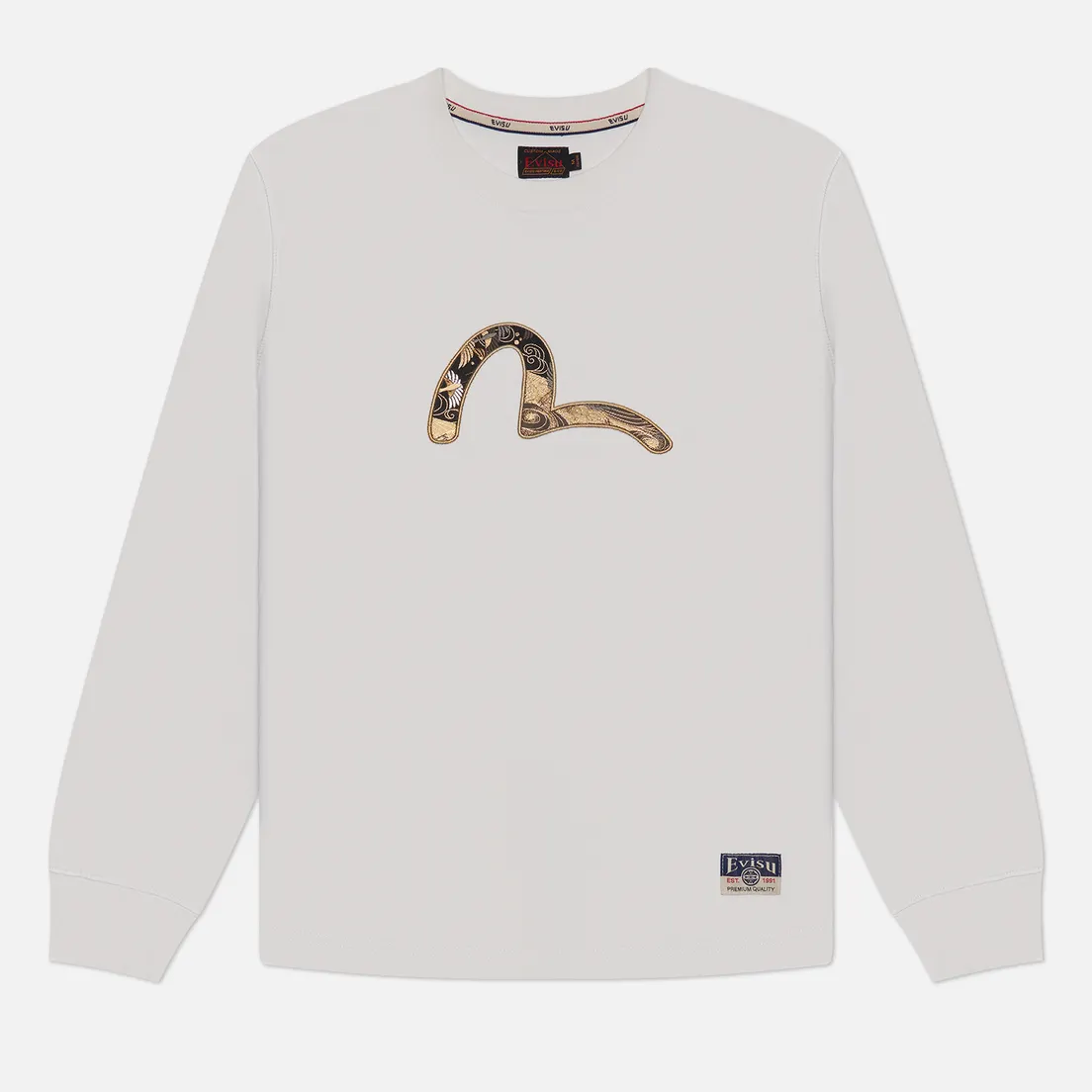 Evisu Мужской лонгслив Heritage Seagull Brocade Applique