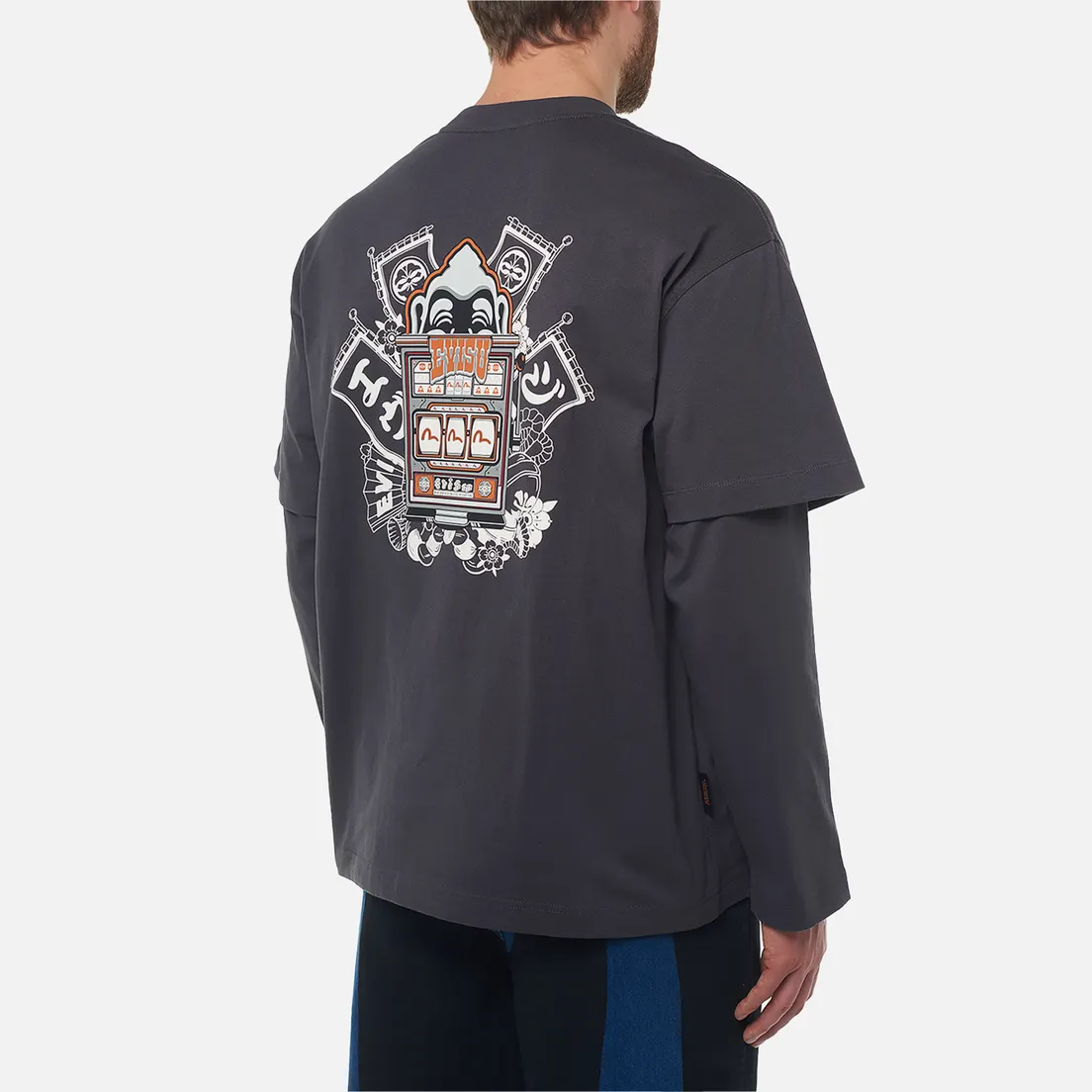 Evisu Мужской лонгслив Heritage Seagull Slot Print