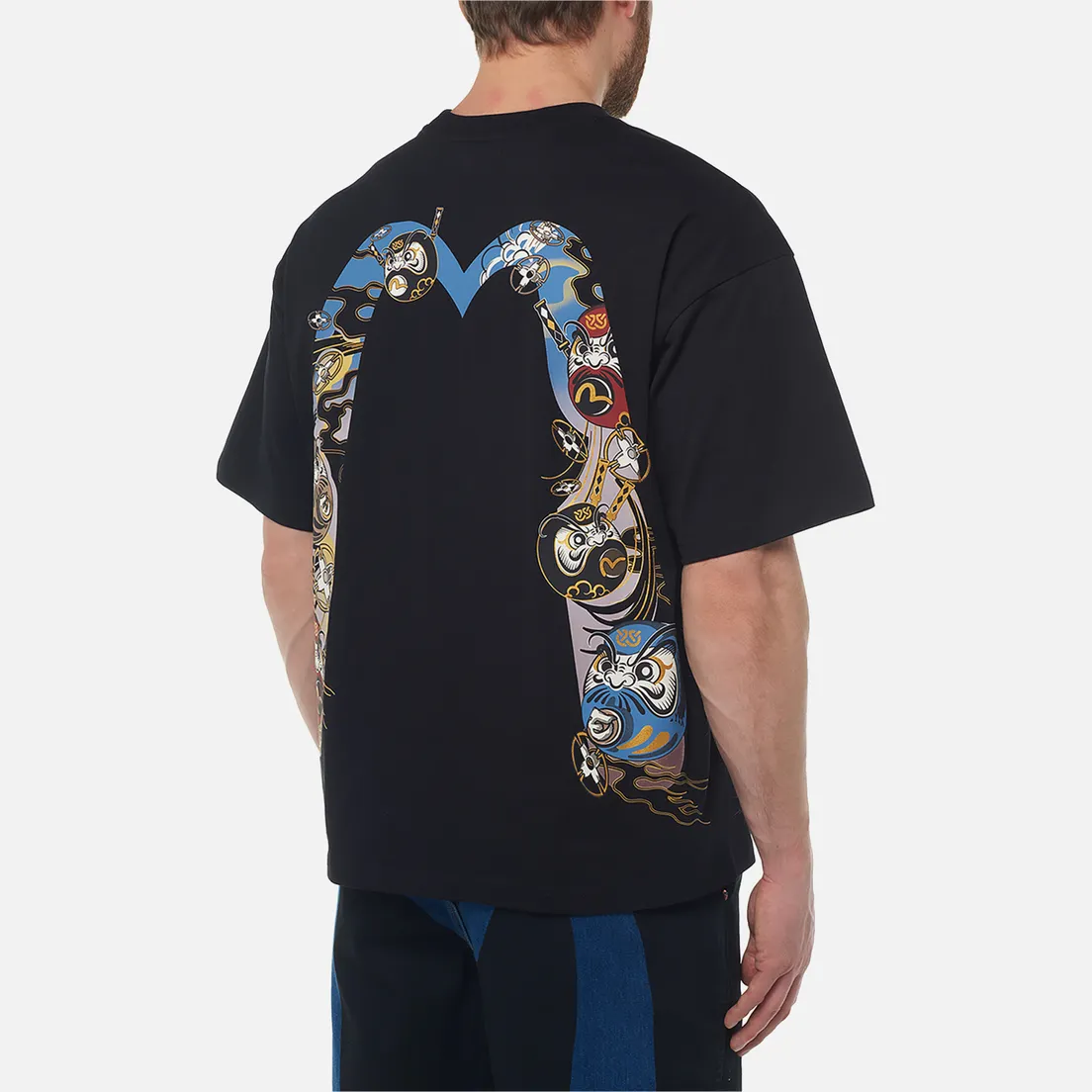 Evisu Мужская футболка Heritage Ninja Daruma Daicock Printed