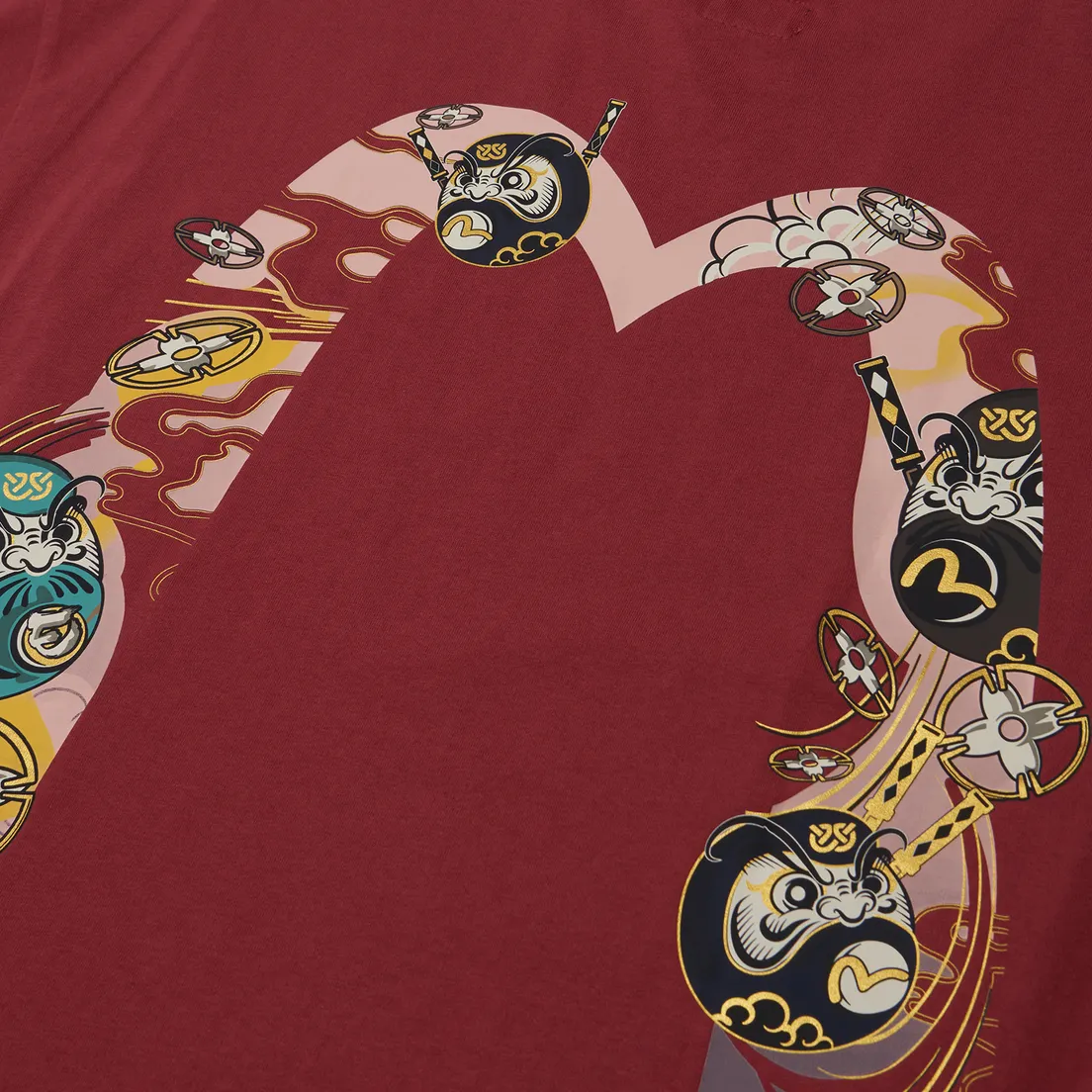 Evisu Мужская футболка Heritage Ninja Daruma Daicock Printed