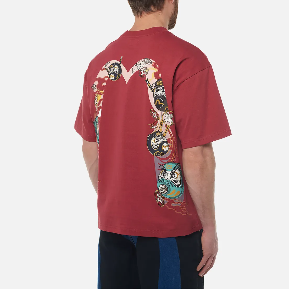 Evisu Мужская футболка Heritage Ninja Daruma Daicock Printed