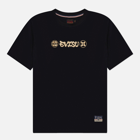 Мужская футболка Evisu Heritage Giant Ninja Daruma Printed, цвет чёрный, размер S