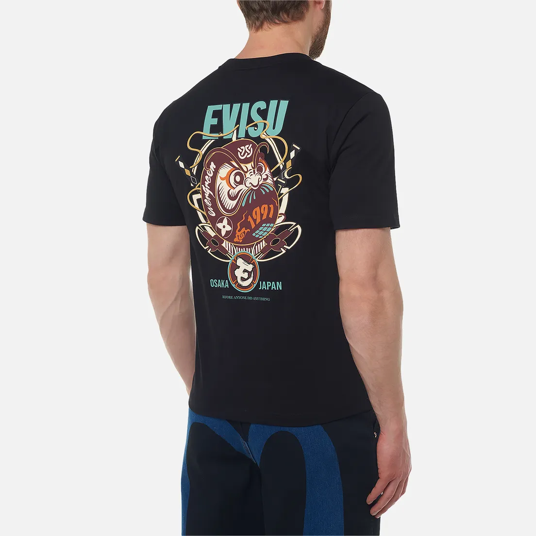 Evisu Мужская футболка Heritage Giant Ninja Daruma Printed