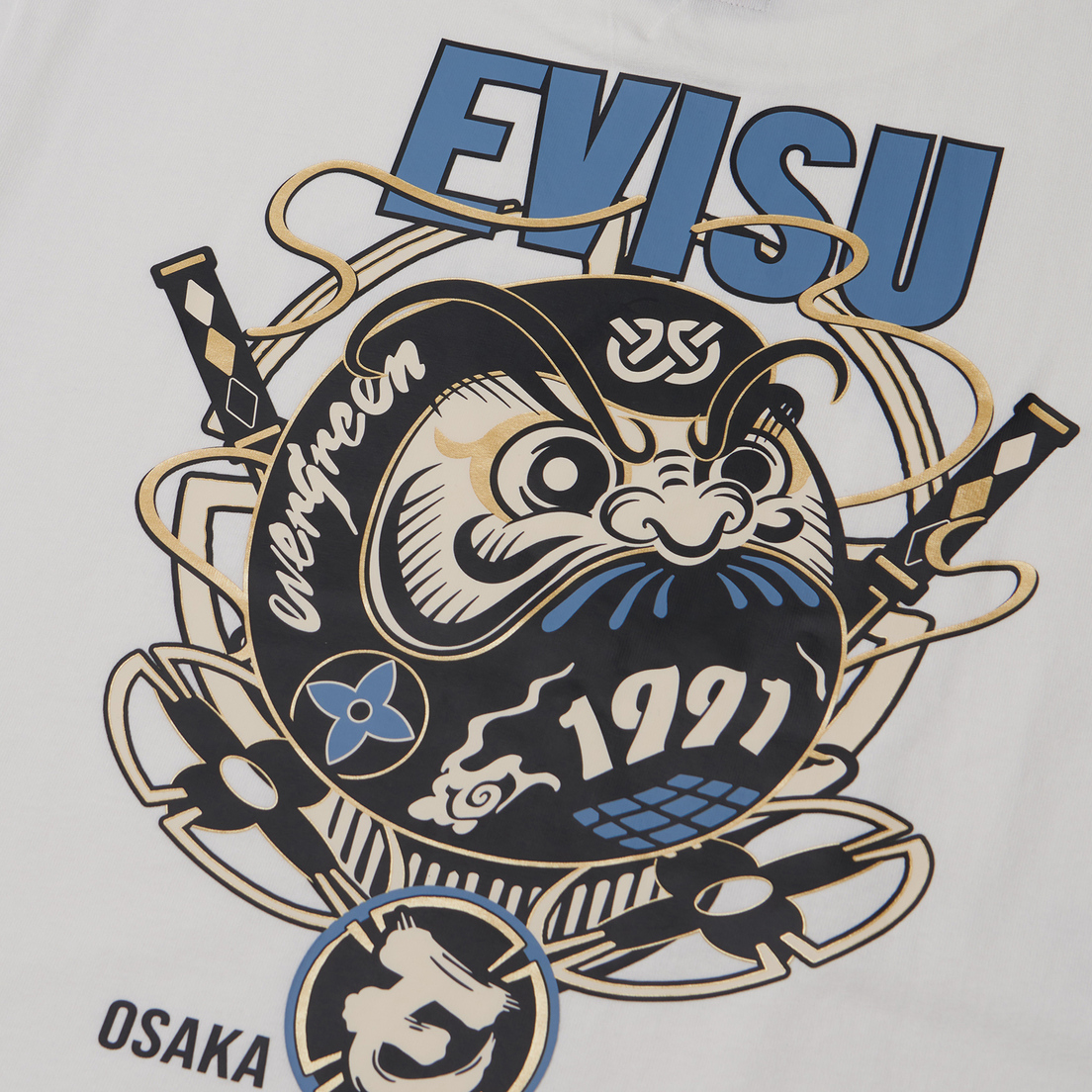 Evisu Мужская футболка Heritage Giant Ninja Daruma Printed