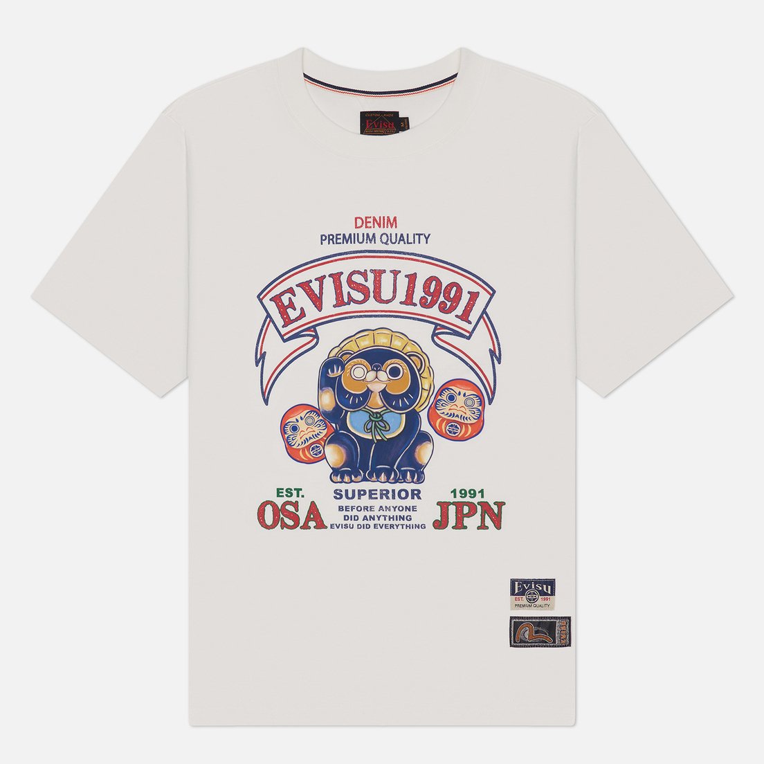 Evisu Мужская футболка Heritage Tanuki Daruma Printed