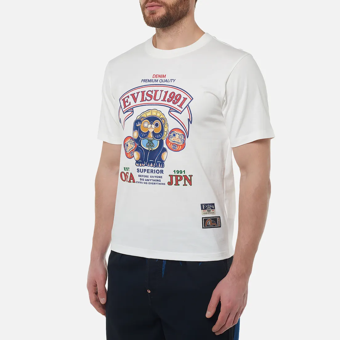 Evisu Мужская футболка Heritage Tanuki Daruma Printed