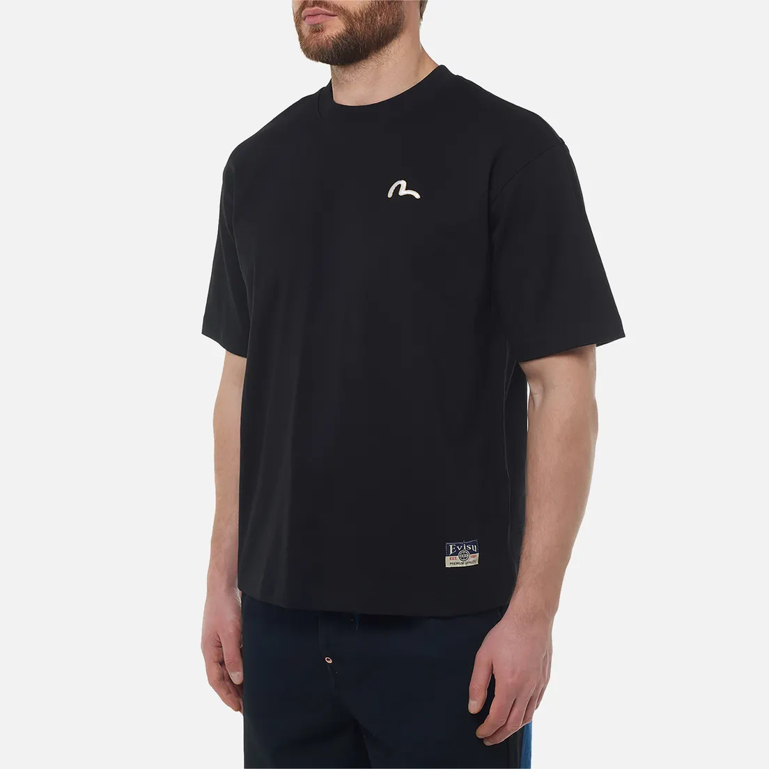 Evisu Мужская футболка Heritage Seagull Embroidery Carp Print