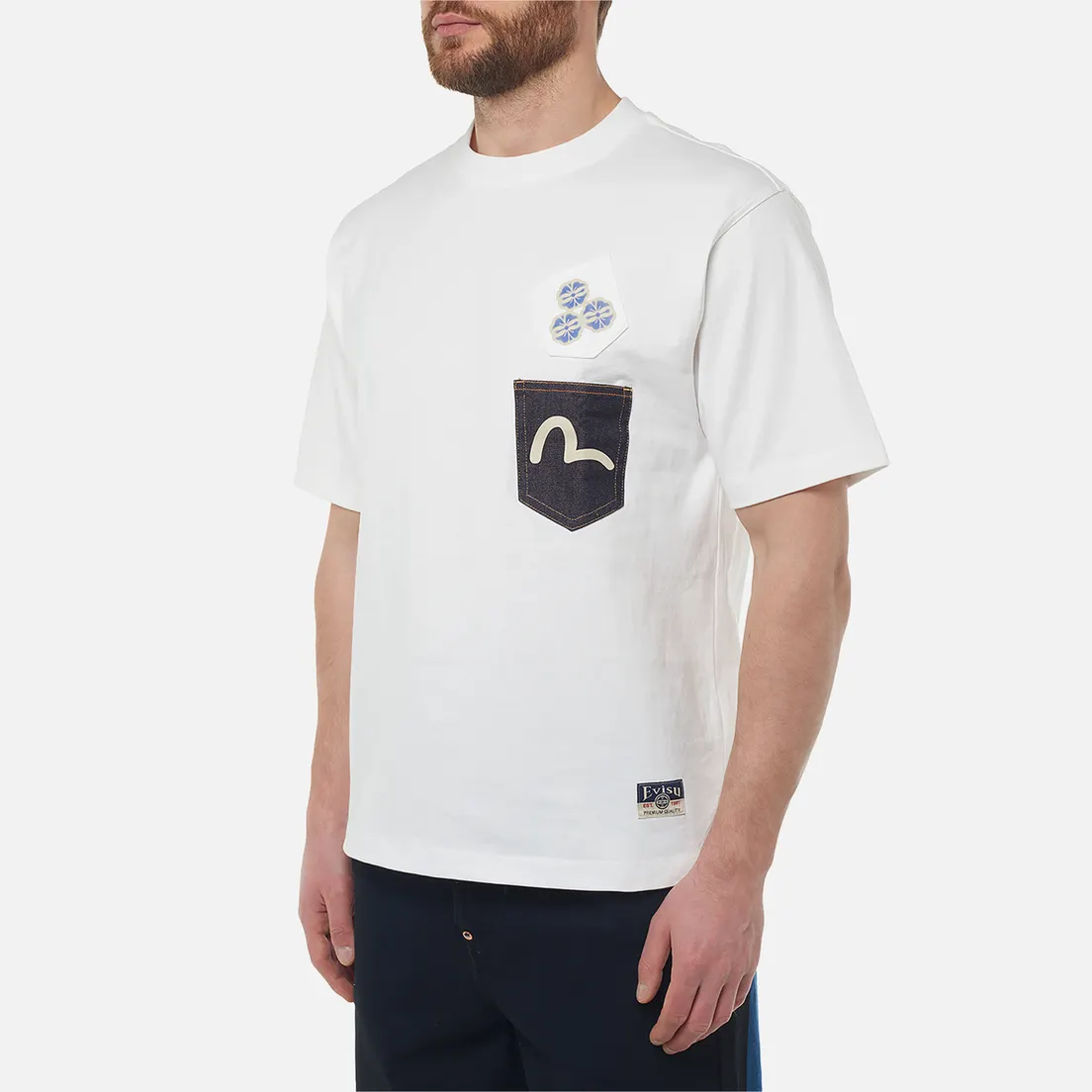 Evisu Мужская футболка Heritage Printed Seagull Multi-Pocket