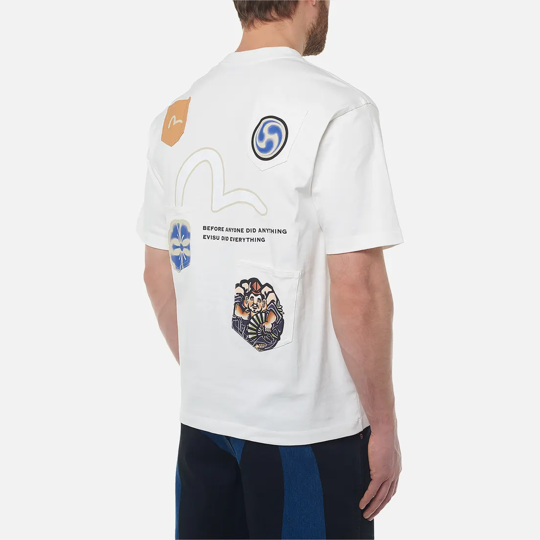 Evisu Мужская футболка Heritage Printed Seagull Multi-Pocket