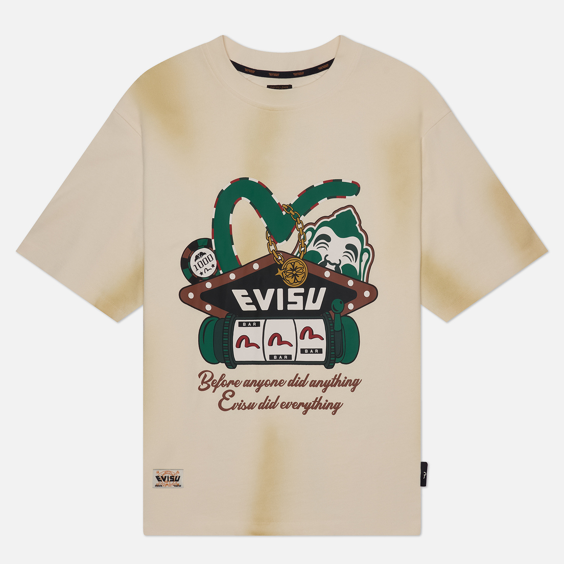 Evisu Мужская футболка Seagull Virtual Vacation Print Washed