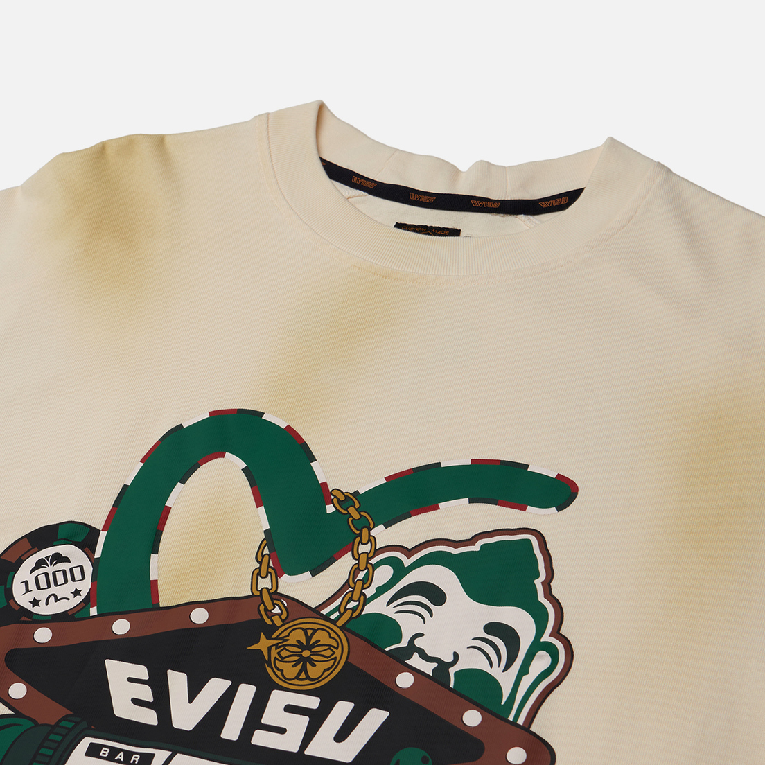 Evisu Мужская футболка Seagull Virtual Vacation Print Washed