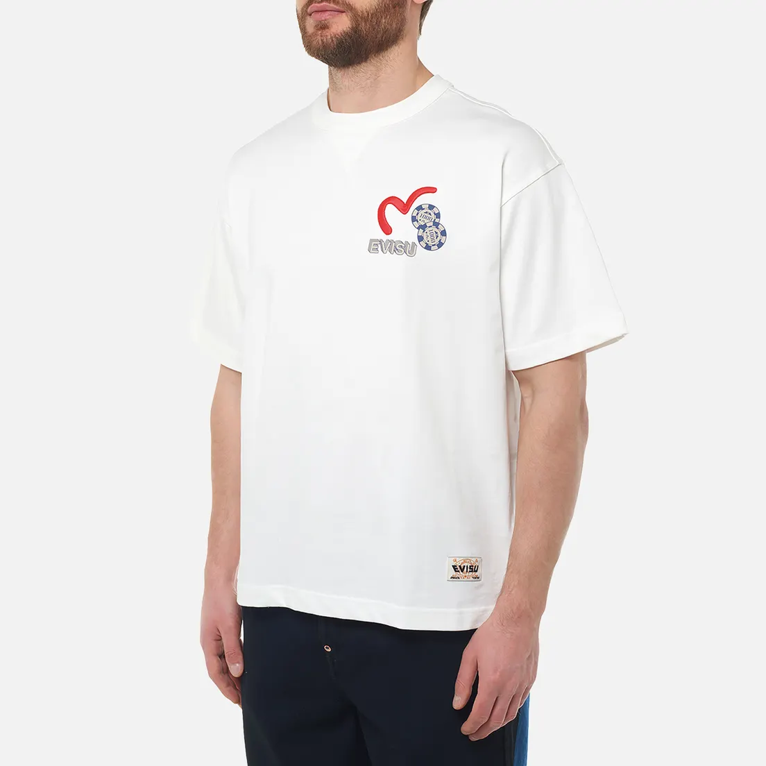 Evisu Мужская футболка Heritage Ebisu Poster Applique Multi-Pocket