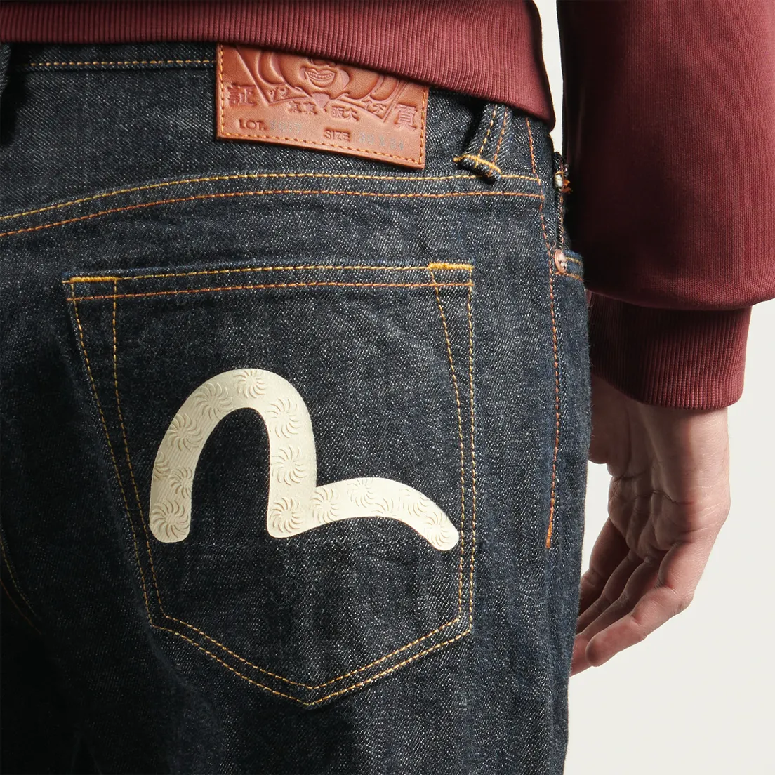 Evisu Мужские джинсы 2017 Seagull Print & Pockets Carrot Fit