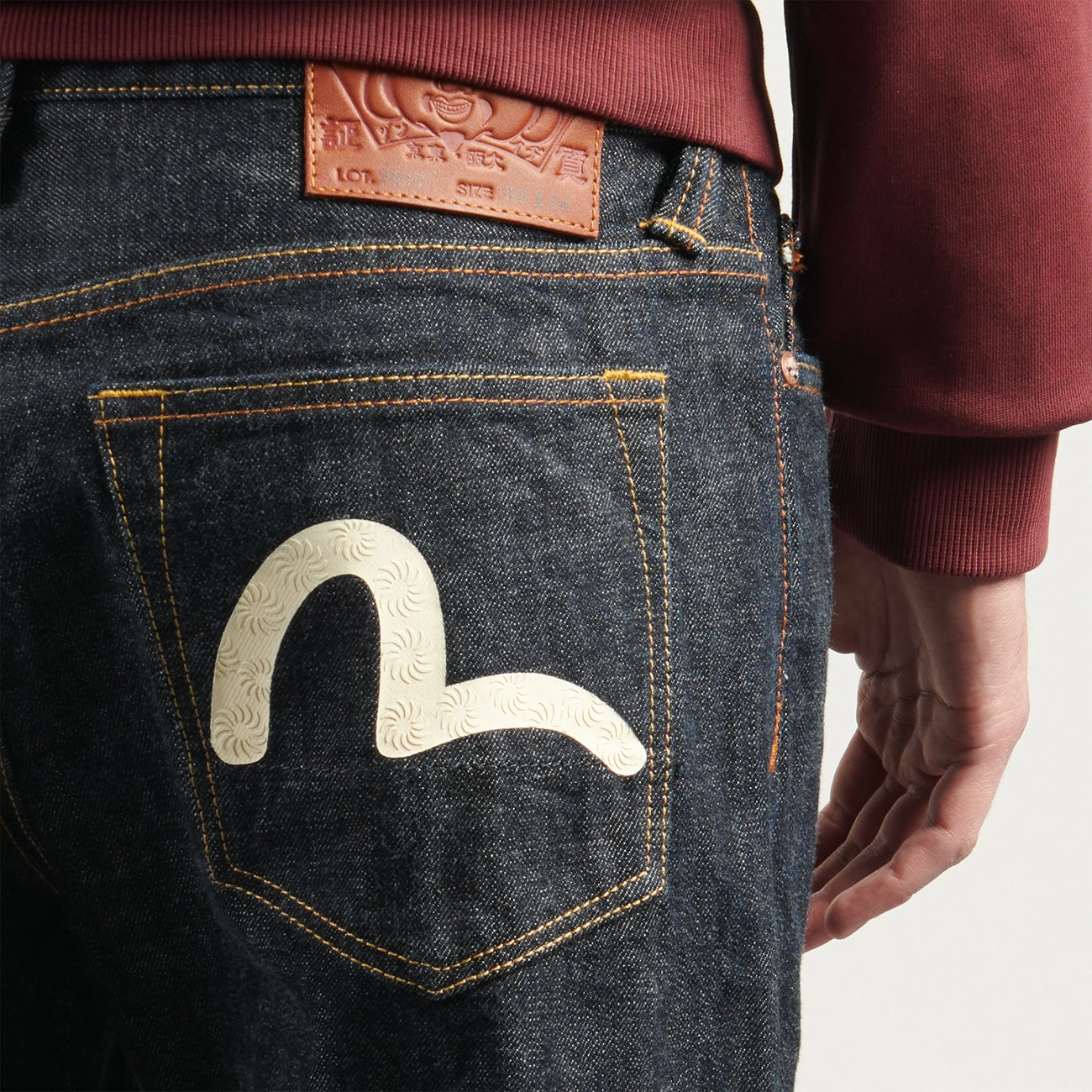 Мужские джинсы Evisu 2017 Seagull Print & Pockets Carrot Fit