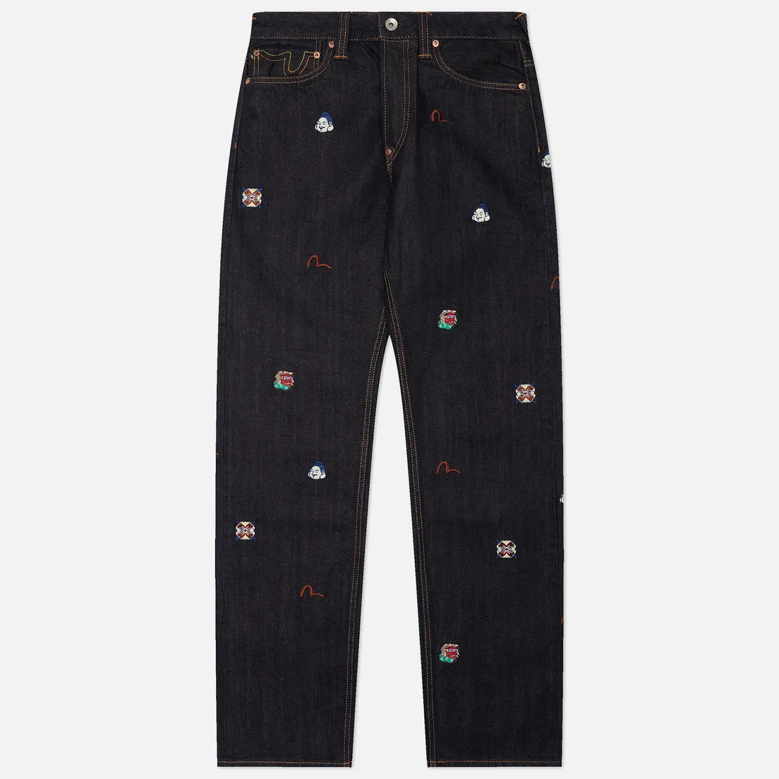 Evisu Мужские джинсы 2000 Allover Brand Embroidery Regular Fit