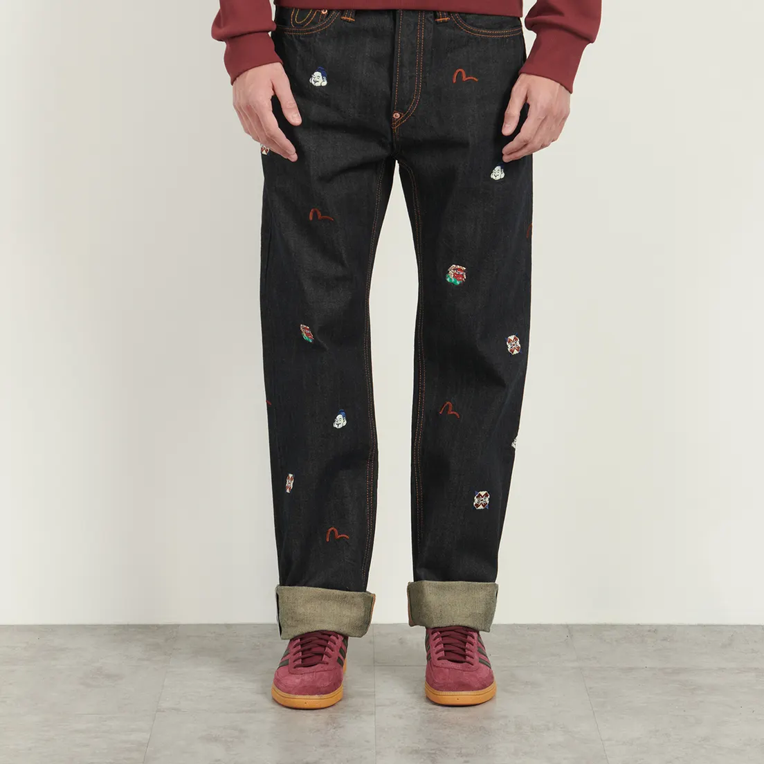 Evisu Мужские джинсы 2000 Allover Brand Embroidery Regular Fit