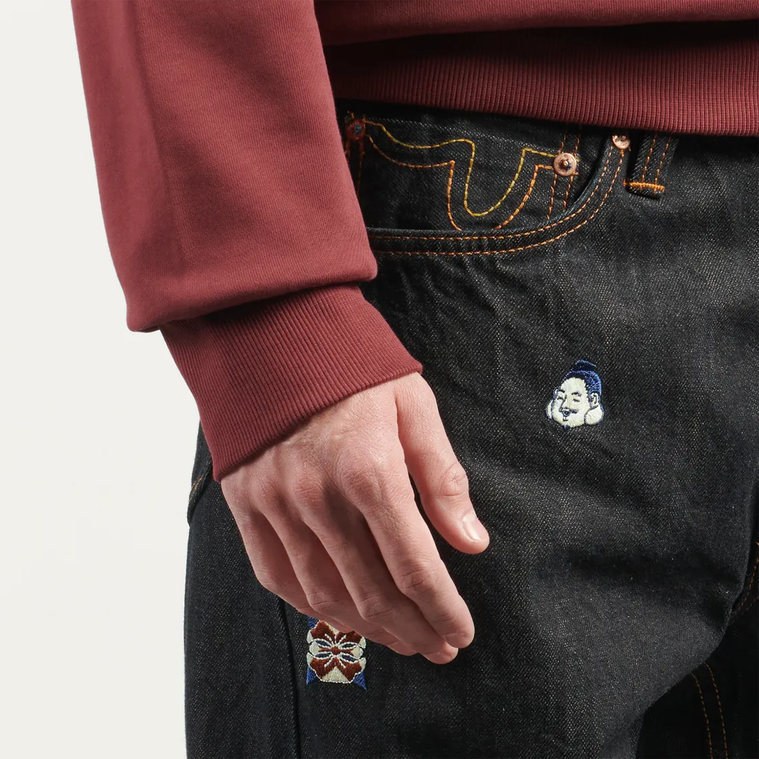Evisu Мужские джинсы 2000 Allover Brand Embroidery Regular Fit