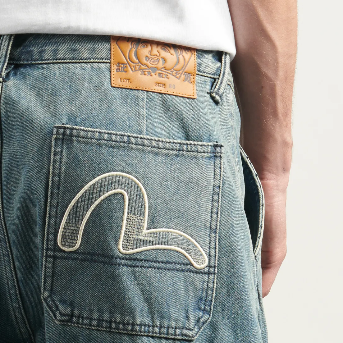 Evisu Мужские джинсы Heritage Cargo With Sashiko Seagull Embbroidery