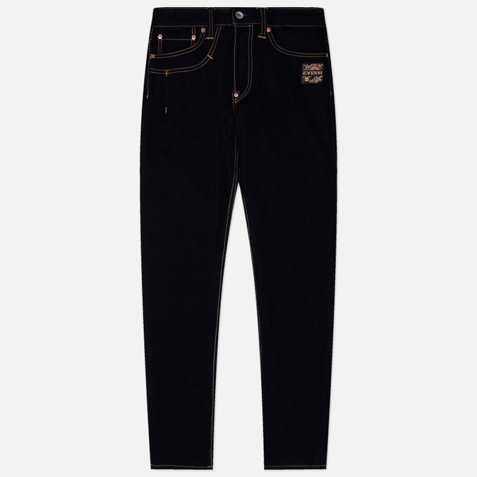 Мужские джинсы Evisu 2017 Taper Fit Logo Embroidery & Seagull Print