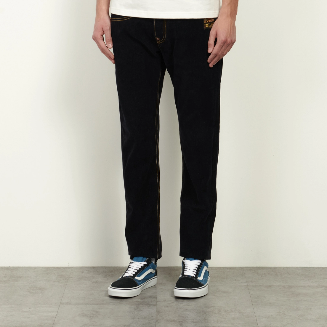 Evisu Мужские джинсы 2017 Taper Fit Logo Embroidery & Seagull Print