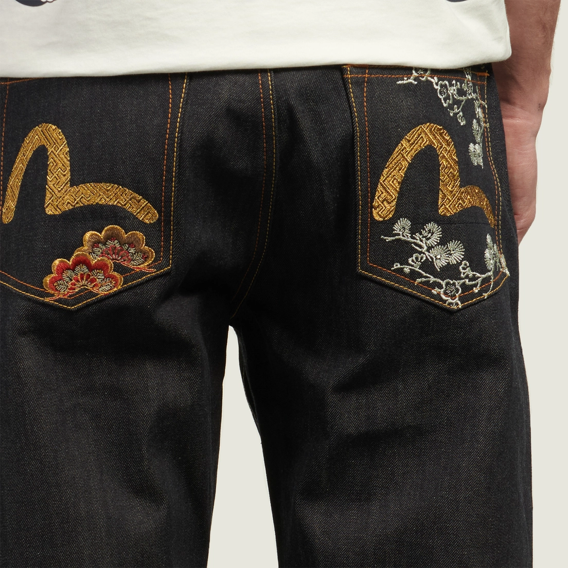 Evisu Мужские джинсы 2020 Regular Fit Seagull Pocket Embroidery