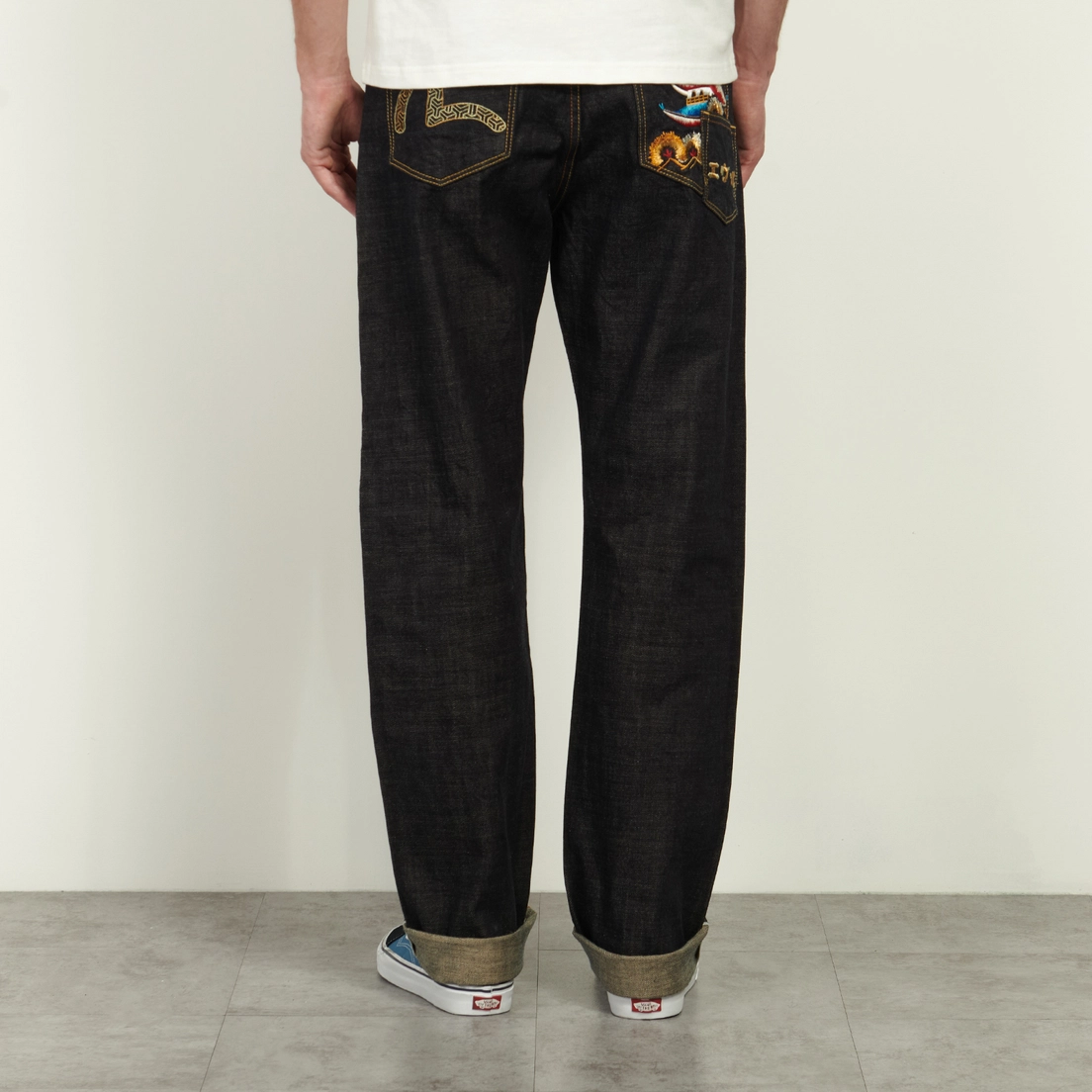 Evisu Мужские джинсы 2020 Regular Fit Seagull & Japanese Temple Embroidery