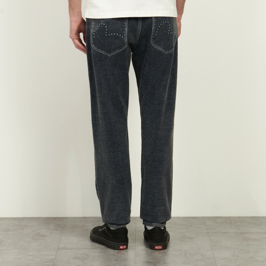 Evisu Мужские джинсы 2017 Taper Fit Washed Emboss Rivet Seagull