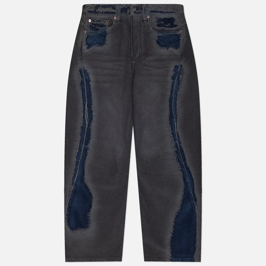 Evisu Мужские джинсы Washed Distressed Seagull Print 3D Cut