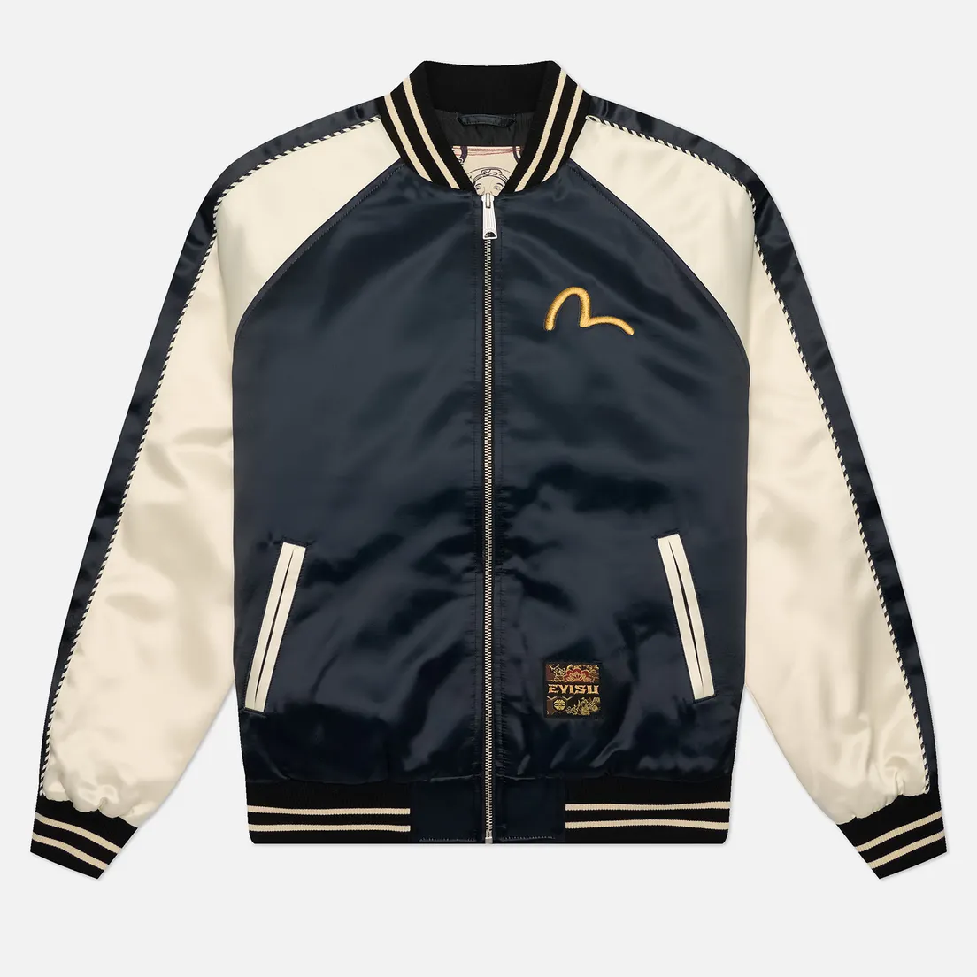 Evisu Мужская куртка бомбер Heritage Crane Embroidery Souvenior