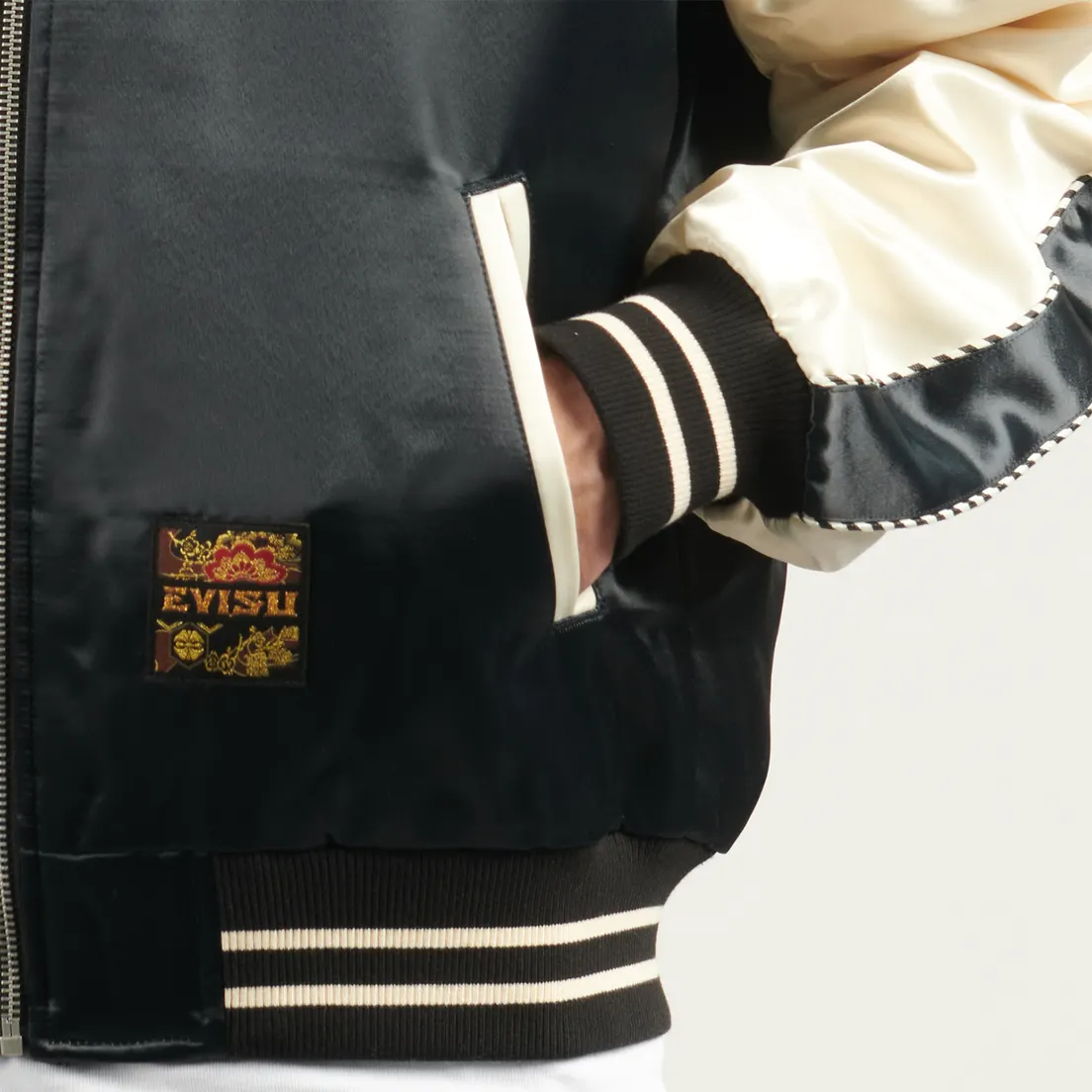 Evisu Мужская куртка бомбер Heritage Crane Embroidery Souvenior