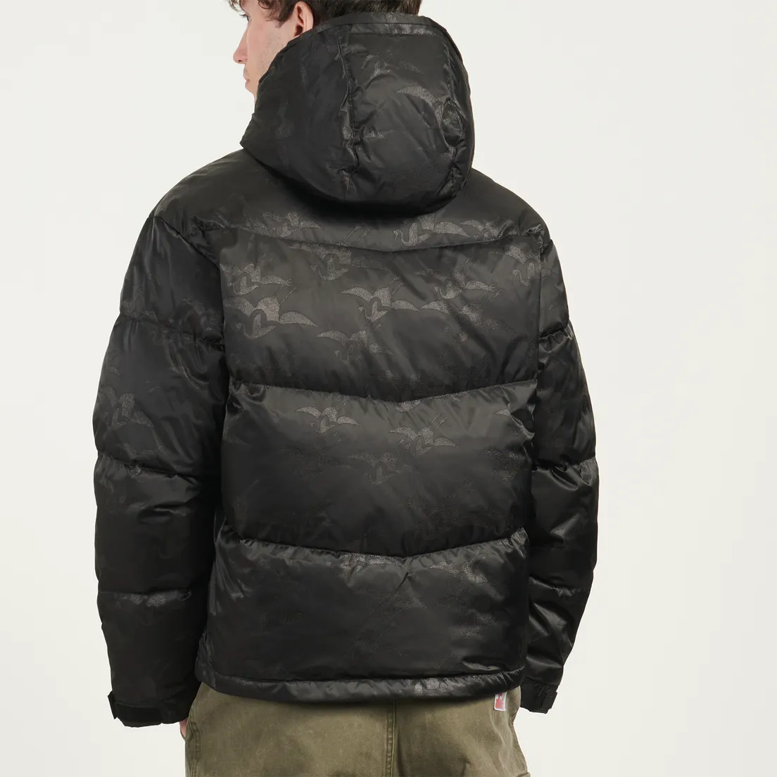 Evisu Мужской пуховик Allover Seagull Crane Jacquard Regular Fit Down