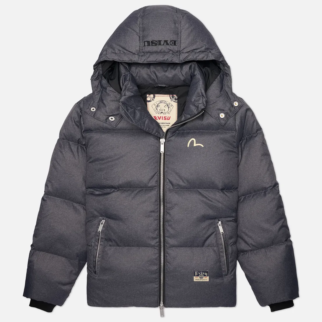 Evisu Мужской пуховик Heritage Washed Down