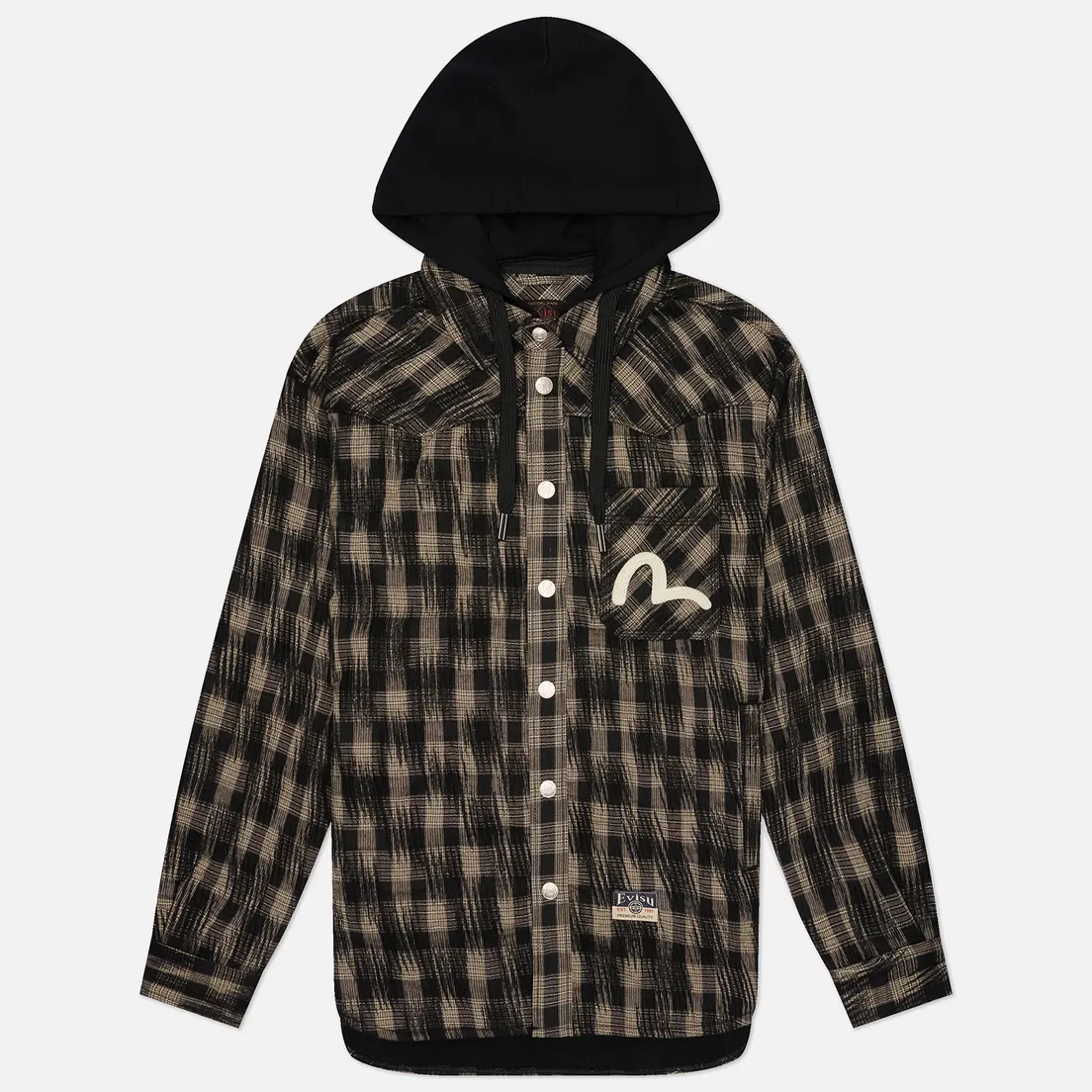 Evisu Мужская рубашка Heritage Wool Touch Checked