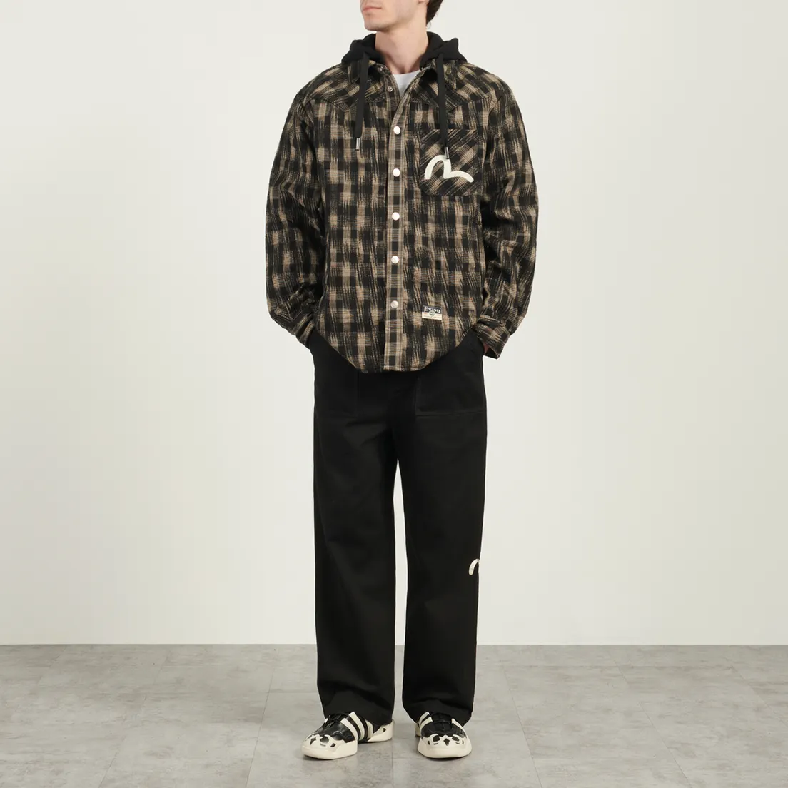 Evisu Мужская рубашка Heritage Wool Touch Checked