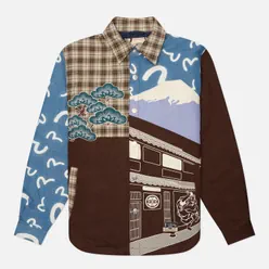 Evisu Мужская демисезонная куртка Heritage Ukiyo-E Applique Padded