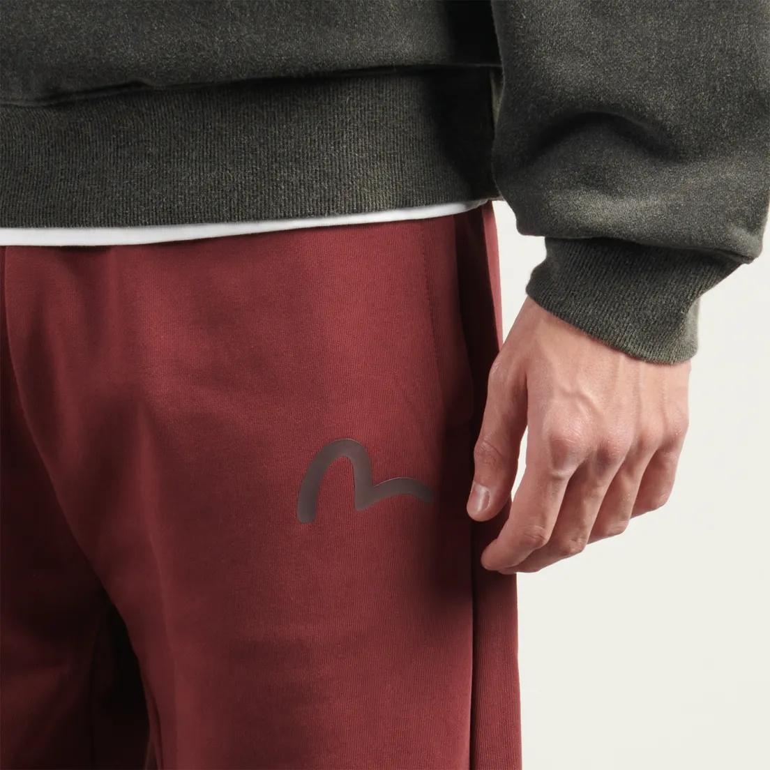 Evisu Мужские брюки Brushstroke Seagull & Logo Print Straight Fit