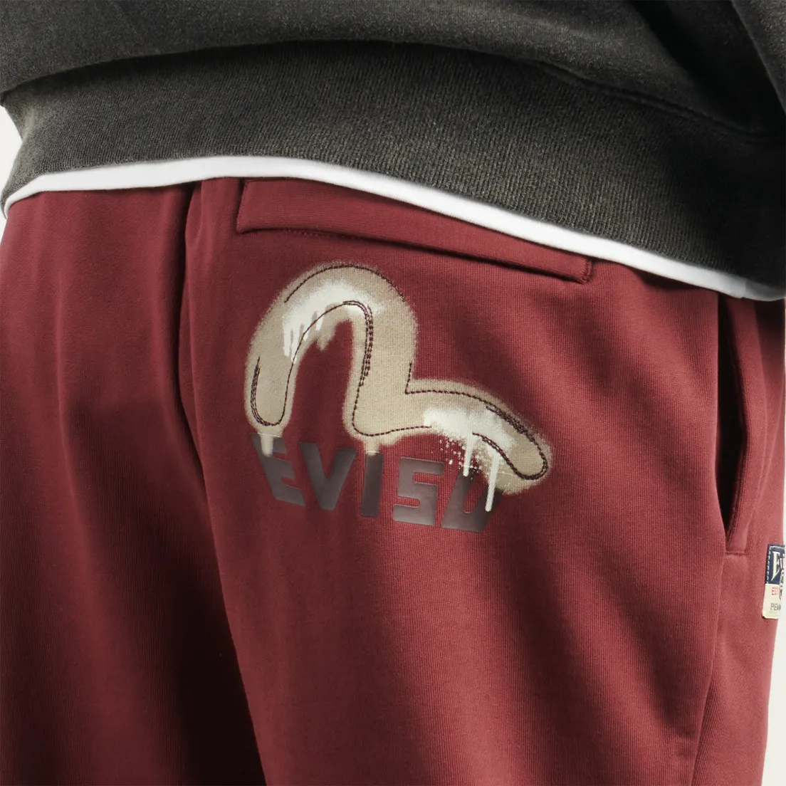 Evisu Мужские брюки Brushstroke Seagull & Logo Print Straight Fit