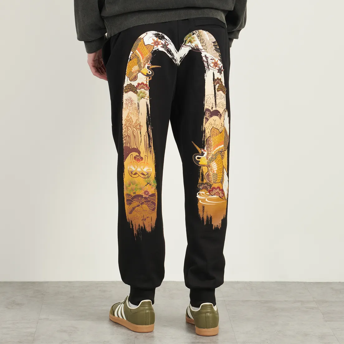 Evisu Мужские брюки Logo Embroidery & Grateful Crane Daicock Print Regular Fit