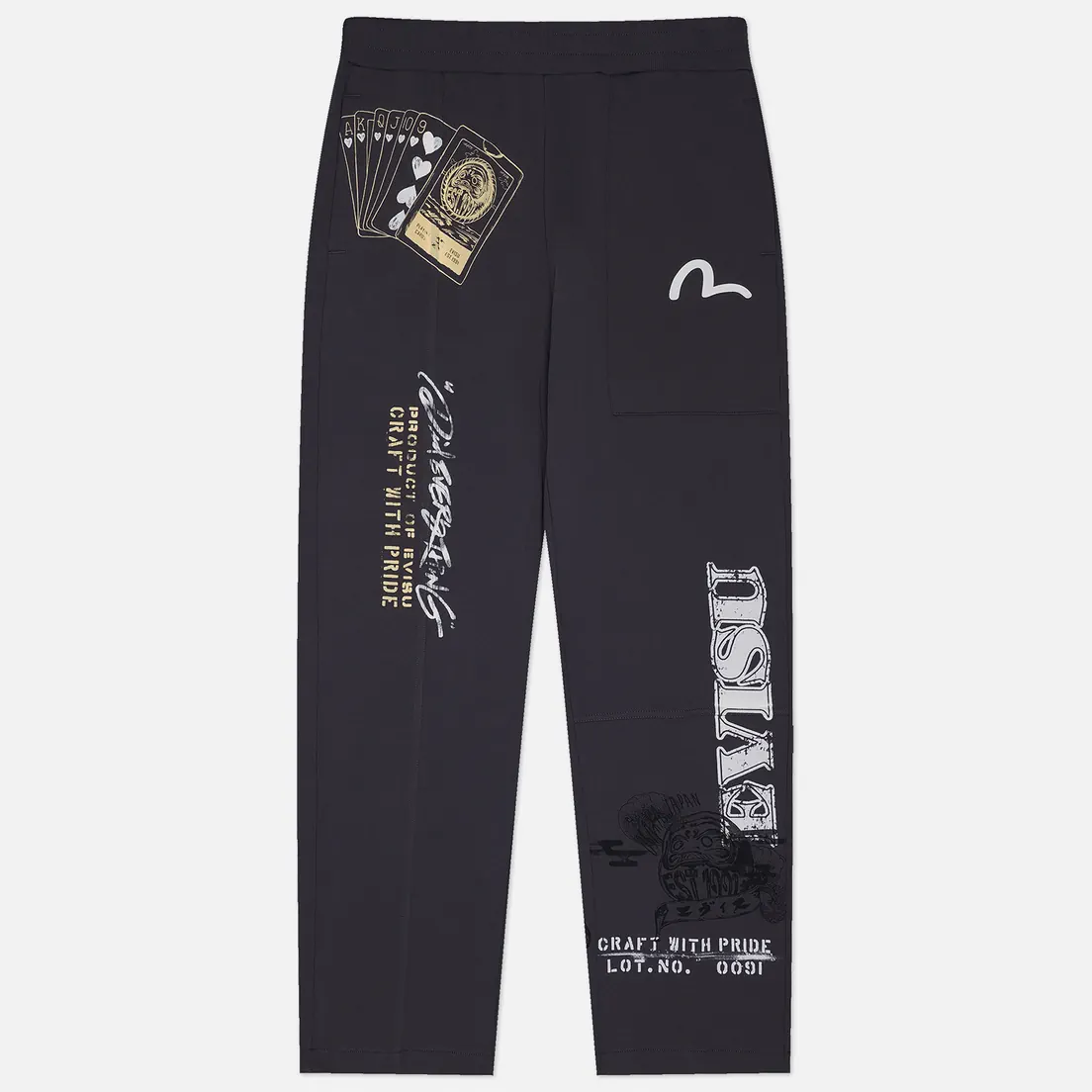 Evisu Мужские брюки Heritage Hand Drawing All Over Print