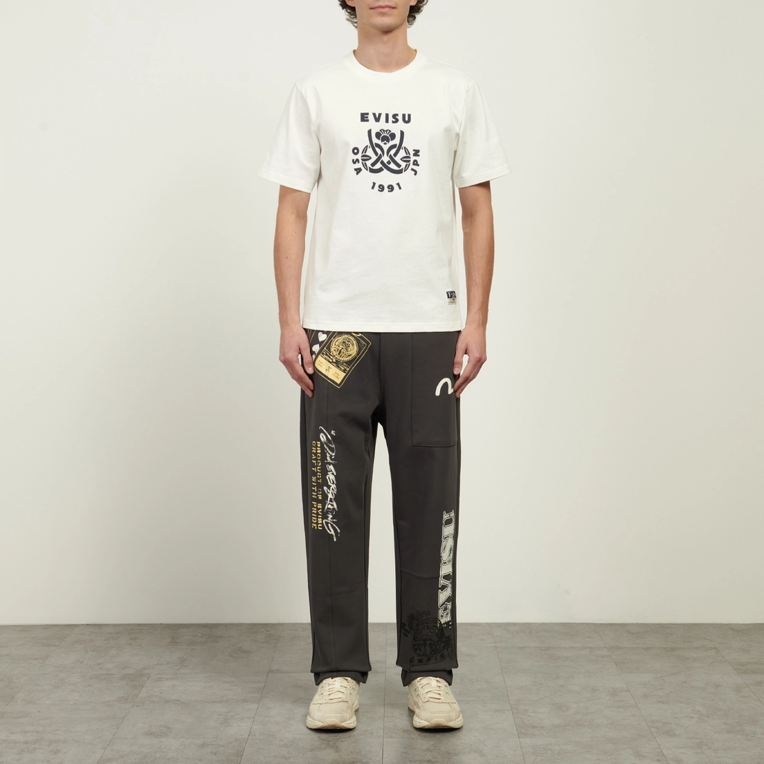 Evisu Мужские брюки Heritage Hand Drawing All Over Print