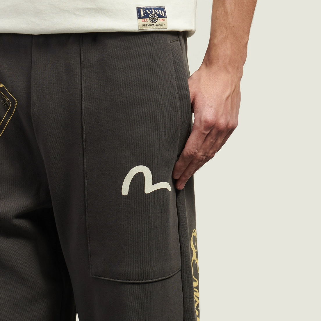 Evisu Мужские брюки Heritage Hand Drawing All Over Print