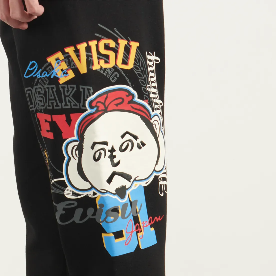 Evisu Мужские брюки Heritage Godhead Printed Fleece Back