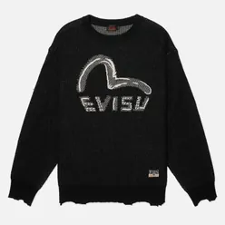 Evisu Мужской свитер Seagull & Logo Intarsia