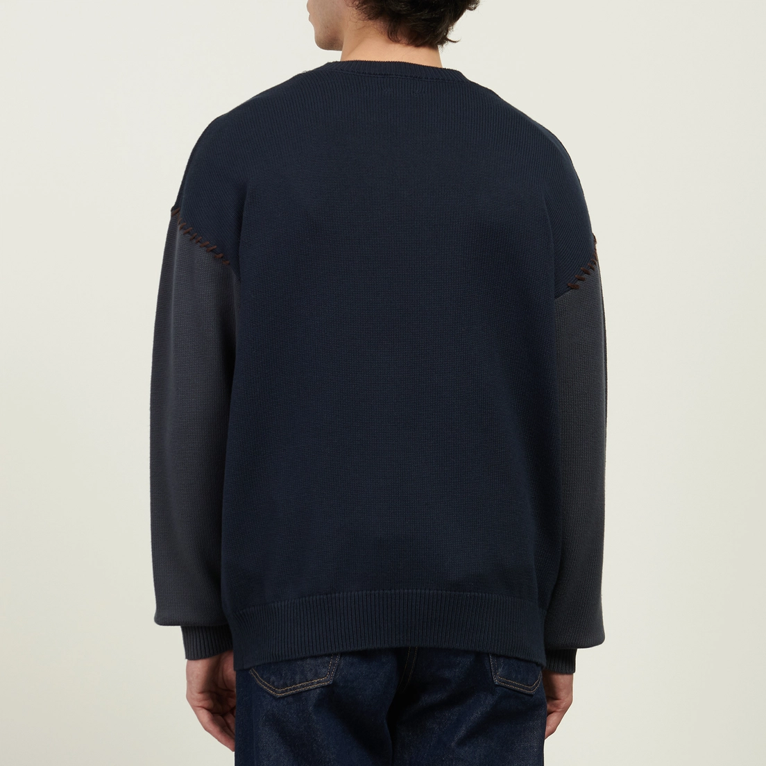 Evisu Мужской свитер Skull & Seagull Jacquard Oversized